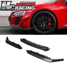 3PCS Dry Carbon Fiber Front Bumper Lip Chin Spoiler For 2020 UP Audi R8 P Style picture