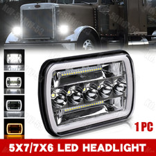 1x Square 5X7 / 7x6 inch LED Headlight lamp Hi-Low Sealed Beam For Peterbilt 379 picture