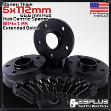4 Pcs 25 mm BMW 5x112mm 66.6mm Hub Centric Spacer Fit 1-8/I/M/X-Series etc. picture