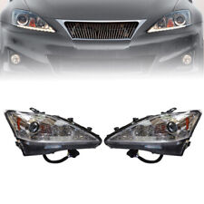 For 2006-2013 Lexus IS250 IS350 LED DRL Projector Headlights Chrome Left+Right picture