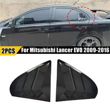 For Mitsubishi Lancer EVO 09-16 Gloss Black Side Vent Window Louver Cover Trim picture