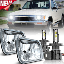 2 Pair 2-Side H4 Bulbs + 7