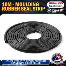 65.6ft U-Shape Car Door Seal Strip Trunk Edge Rubber Black Seal Trim Protector picture