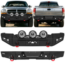 VIJAY Front/Rear Bumpers For 1997-2004 Dodge Dakota with Winch Plate & LEDLights picture