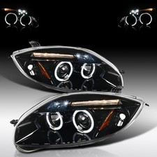 Slick Black Fit 2006-2012 Mitsubishi Eclipse LED Halo Projector Headlights Lamps picture