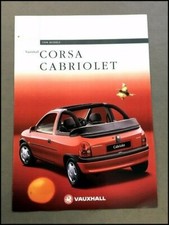 1998 Vaxuhall GM Corsa Cabriolet Convertible Car Sales Brochure Catalog picture