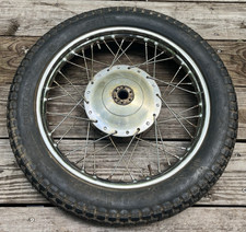 1957 bsa a 10 front wheel rim axle wm 2. 19 jones tire is no good tire is junk picture