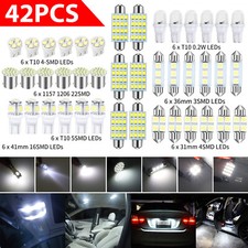 White 42PCS Car Interior Combo LED Map Dome Door Trunk License Plate Light Bulbs picture