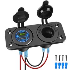 Nilight QC 3.0 USB Charger and Cigarette Lighter Socket PD Type C +  picture