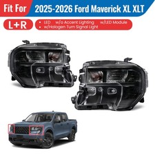 For 2025-2026 Ford Maverick XL XLT LED Reflector Headlights w/Module Left+Right picture