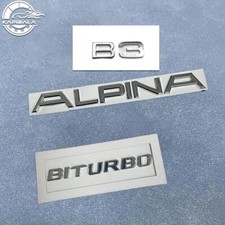 Gloss Chrome For Alpina B3 Biturbo Car Trunk Emblem Badge Sticker Replace 1 Set picture