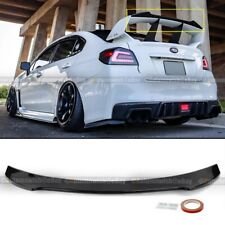 For 15-21 WRX STI Glossy Black Trunk Add on Gurney Flap Wing Spoiler Extension picture