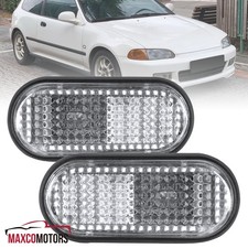 Side Marker Lights Fits 1992-1995 Honda Civic Flat Fender Turn Signal Lamps Pair picture