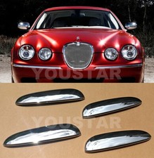 US STOCK Set x4 Bright CHROME Door Handle Lever Covers for Jaguar S-Type S Type picture