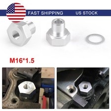 2X M16x1.5 to 1/8 NPT Oil Pressure Adapter Swap Gauge Sensor Adapter picture