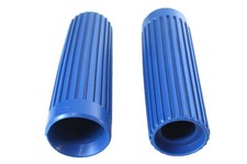 Replica Rib Style Grip Set Blue fits Harley Davidson V-Twin 28-0168 picture