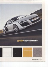 2008 AUDI R8 SPORTS COUPE 10 PG ROAD TEST ARTICLE picture