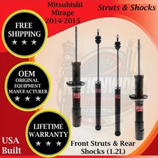 KYB OEM Front Struts & Rear Shocks For 2014-2015 Mitsubishi Mirage 9yr Warranty picture