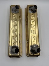 Vintage Moroso Gold Valve Covers SBC Aluminum picture
