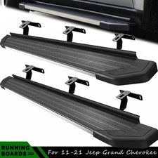 Running Board For 2011-2021 Jeep Grand Cherokee Aluminum Flat Step SS Edge picture