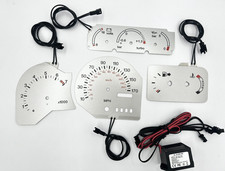 Ford Escort Cosworth 170 MPH MOMAN Custom Gauge Faces silver glow gauges picture
