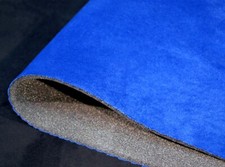 Royal Blue Suede Foam Backed Headliner Fabric Car Interior Lining By the Yard 60 picture