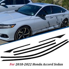 6pcs For 2018-2022 Honda Accord Accessories Chrome Delete Blackout Window Trim picture