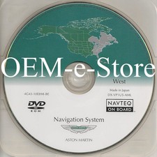 2005-2008 Aston Martin Vantage & DB9 Navigation DVD U.S West Region Map OEM Disc picture
