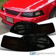 Fits 99-04 Ford Mustang GT Replacement Smoke Headlights+Signal Lamps Left+Right picture