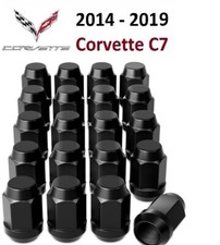 2014-2019 Corvette C7 Gloss Black Lug Nuts Factory Style picture