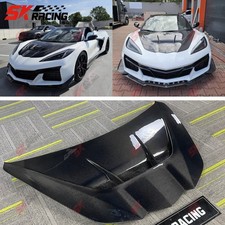Glossy/Carbon Fiber Front Bonnet Hood Panel Fits Chevrolet Corvette C8 Z06 20-25 picture