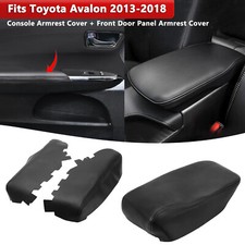 Fits 2013-2018 Toyota Avalon Console Lid Armrest & Door Panel Cover Trim Black picture