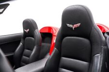 Corvette C6 Sports 2005-2011 In Black Fuax Leather Car Seat Covers picture