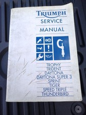 Triumph Service Manual Part No 3850300 ENGLISH Motorcycle, Trophy, Trident Tiger picture