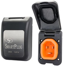 SmartPlug 30 AMP Male Non-Metallic Inlet Cover - Black picture
