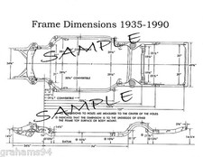 1965 Jaguar E Type  NOS Frame Dimensions picture