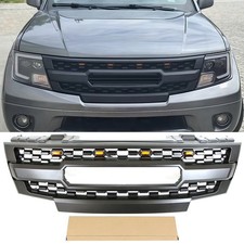 Black Front Grille Fit For 2009-2019 NISSAN Frontier Bumper Grill With LED Light picture