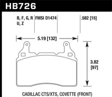 Fits Hawk 10-17 Chevrolet Camaro HP+ Compound Front Brake Pads picture