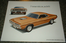 1970 Plymouth Hemi Cuda Mopar Art 70 71 426 318 383 440 Barracuda Poster picture