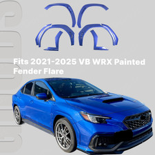 Fits 2021-25 Subaru VB WRX Fender Flares Wheel Trims Painted Sapphire Blue Pearl picture