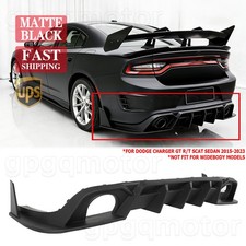 For Dodge Charger GT Scat 2015-2023 CMST Style Matte Black Rear Bumper Diffusers picture