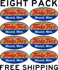 EIGHT PACK TONKA TRUCK LOGO STICKER 1956 To 1957 OVAL VINYL DECAL  picture
