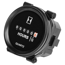 Yooreal DC8V - 80V Round Hour Meter For Marine Boat Tractor Waterproof IP67 picture