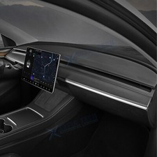 Dashboard Matte Carbon Fiber Panel Cover 2017-2023 Tesla Model 3/Y EASY INSTALL picture