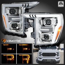 Fits 2021-2023 Ford F150 LED DRL Projector Headlights Switchback Sequential Lamp picture
