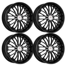 (Set-4) Cavallo CLV-42 18x8 4x100/4x114.3 35mm Black Machined wheels rims 18 picture