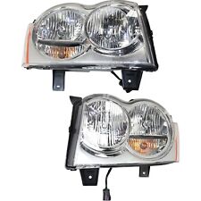 2005-2007 For Jeep Grand Cherokee Headlights Headlamps Pair Left+Right picture
