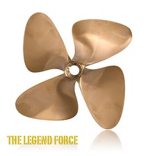 OJ Force 13 x 13 4 Blade Inboard Propeller Left Hand Nibral 1 1/8