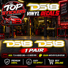DS18 CAR AUDIO SMALL STICKER   pair  color white picture