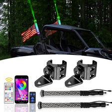 Pair Laser 2FT Fat Whip Lights LED Spiral Chasing For Can Am Defender 2016-2026 picture
